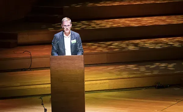Perttu Puro op het podium van Coopday 2025
